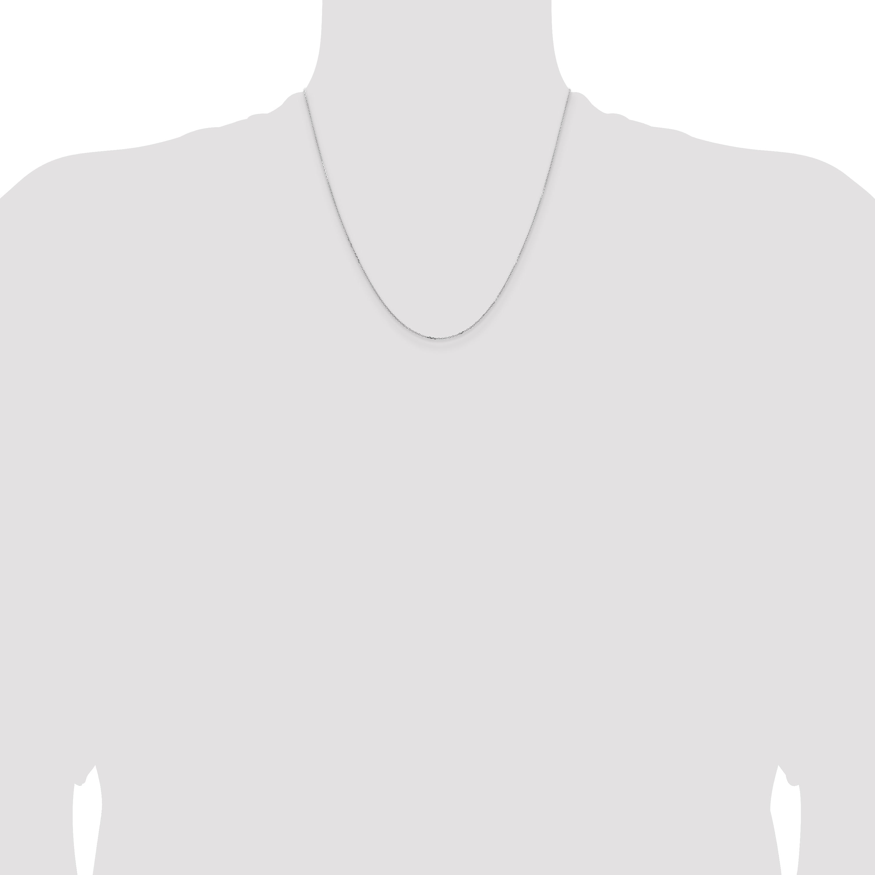 2 Inch 14K Yellow Gold .85mm D/C Cable Chain Necklace