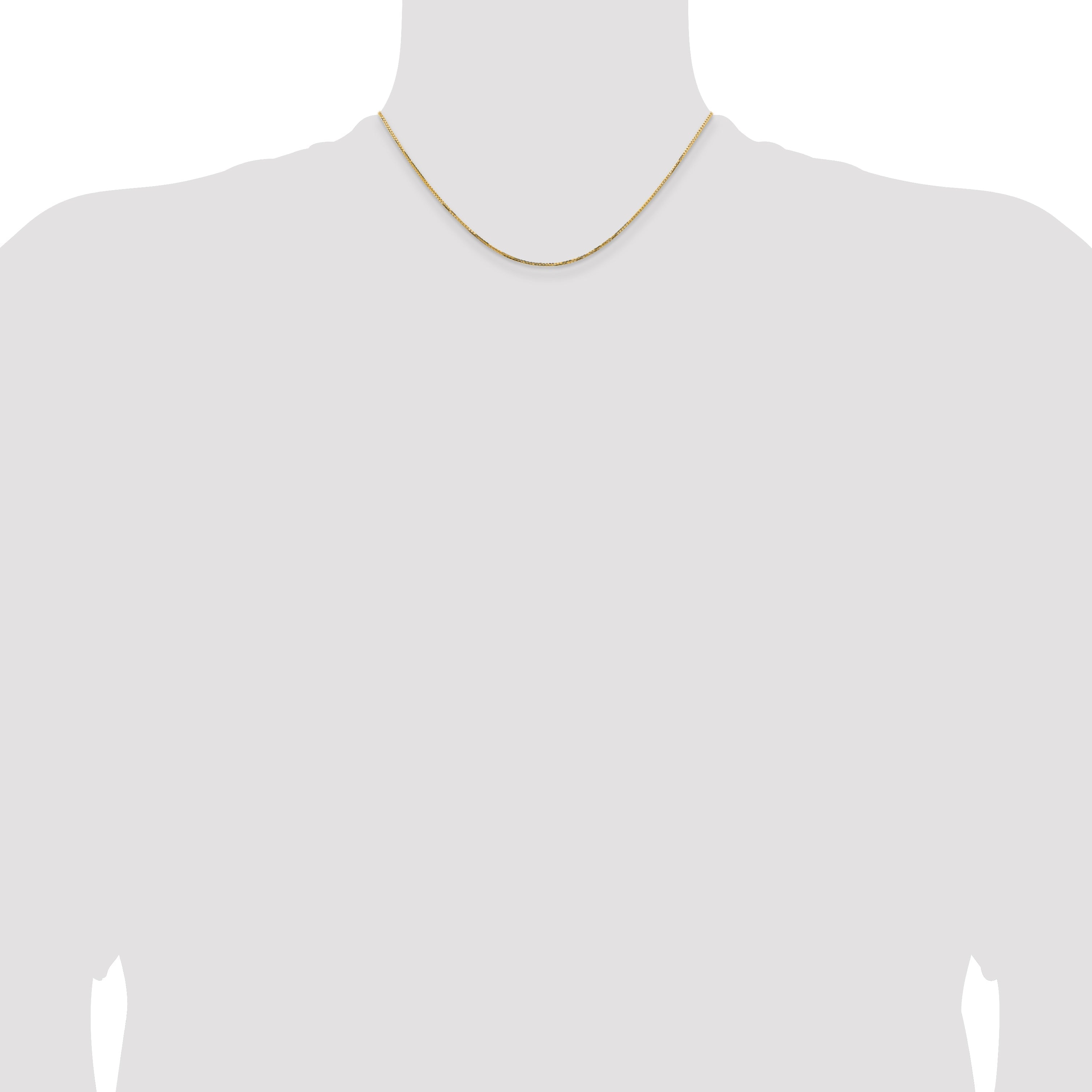 16 Inch 14K Yellow Gold 1.10mm Concave Box Chain Necklace