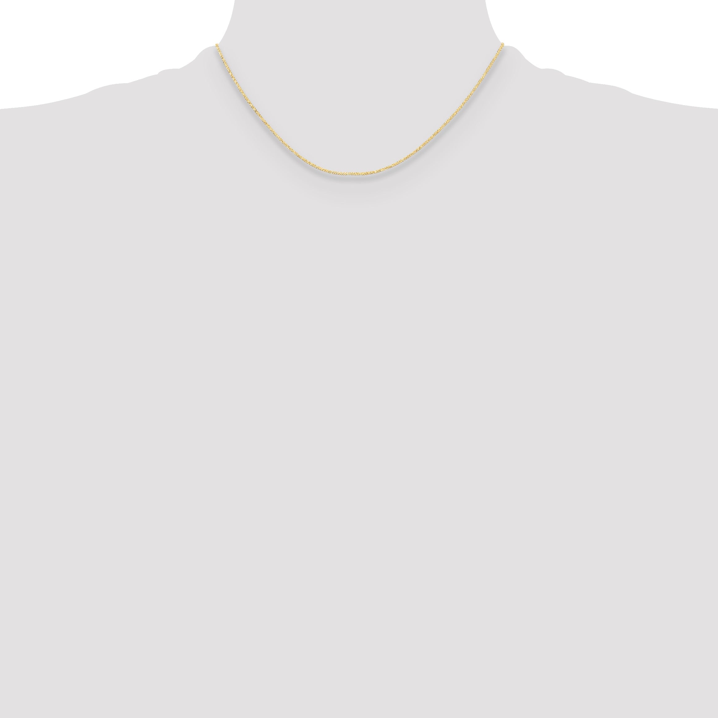 16 Inch 14K Yellow Gold 0.8mm Serpentine Chain Necklace