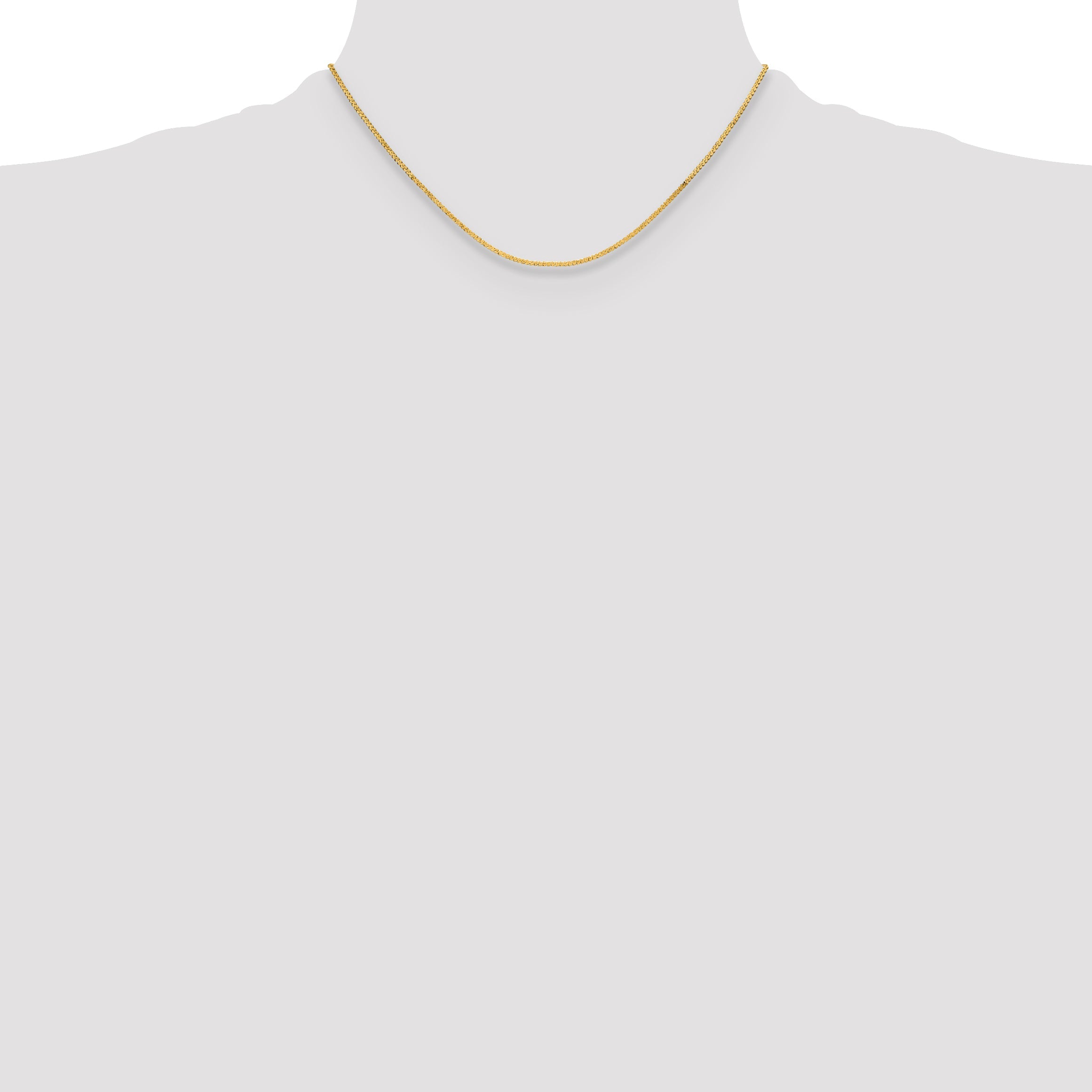 16 Inch 14K Yellow Gold 1.55mm Serpentine Chain Necklace