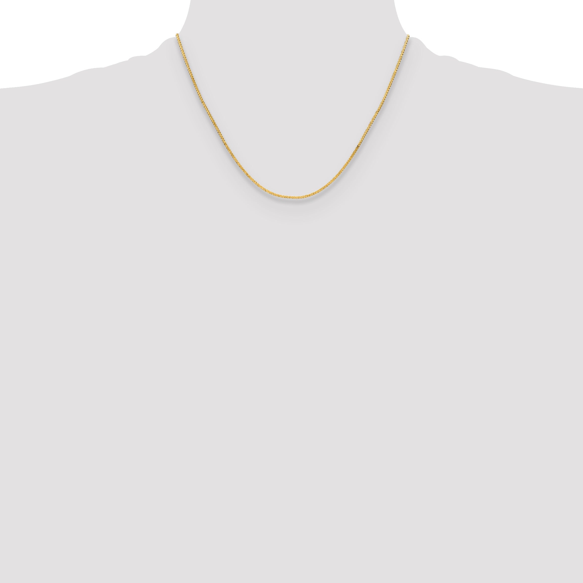 18 Inch 14K Yellow Gold 1.55mm Serpentine Chain Necklace