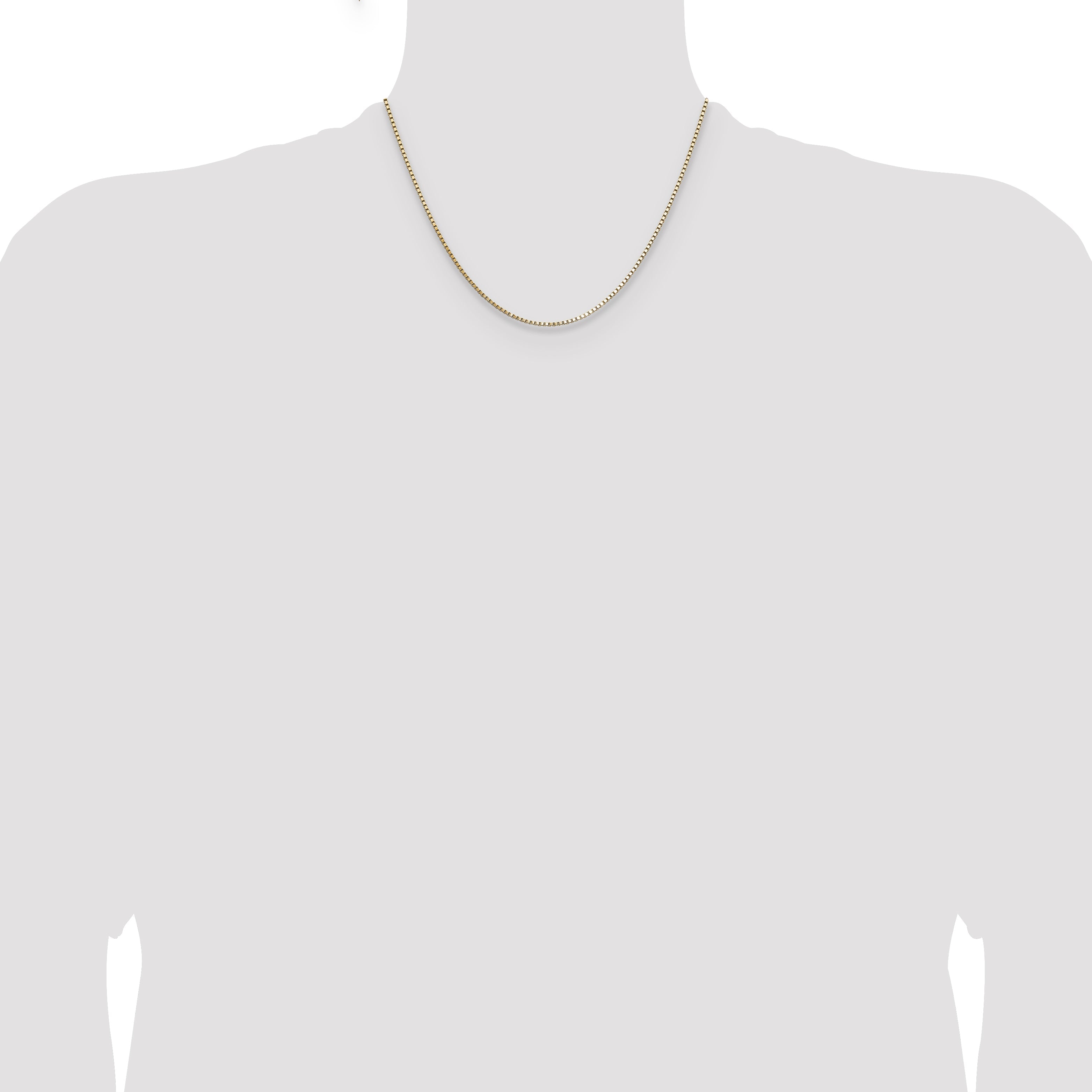 18 Inch 14K Yellow Gold 1.10mm Box Chain Necklace