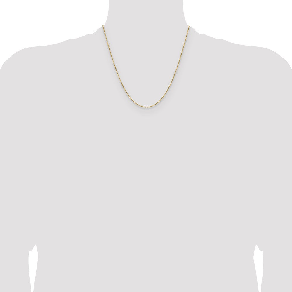 2 Inch 14K Yellow Gold 1.5mm D/C Square Cable Chain Necklace