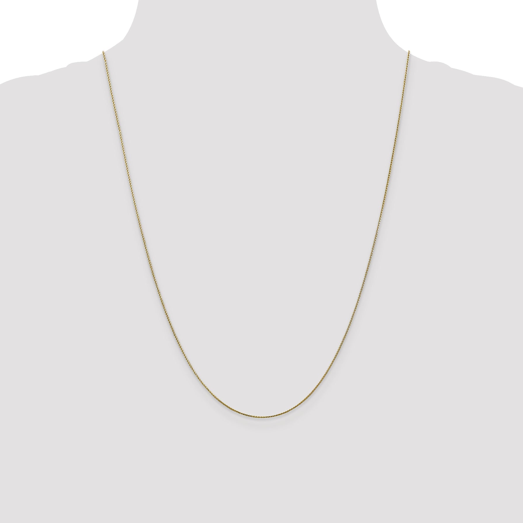 24 Inch 10K .65mm D/C Spiga Chain Necklace