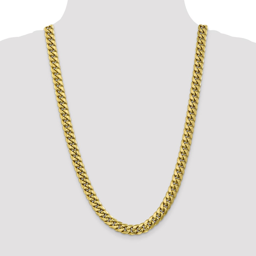26 Inch 10K Semi-Solid 9.3mm Miami Cuban Chain Necklace