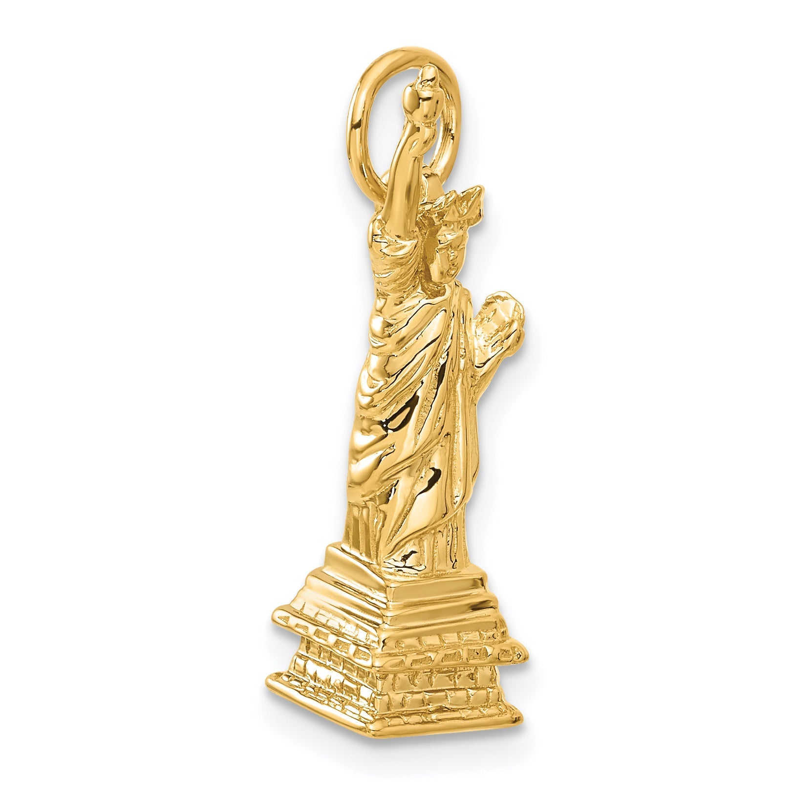 14k Yellow Gold 14k 3D Statue Of Liberty Charm