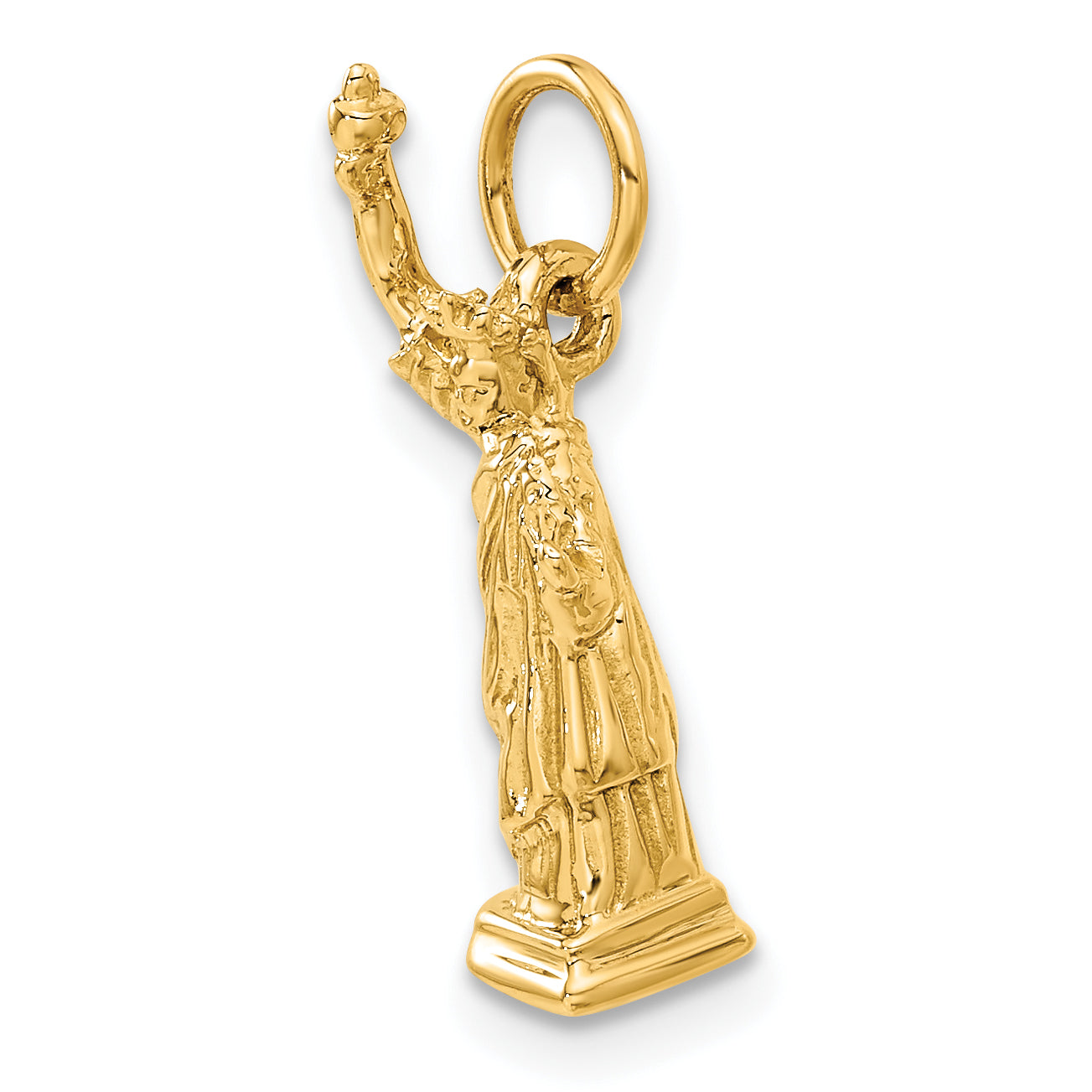 14k Yellow Gold 14k 3D Statue Of Liberty Charm