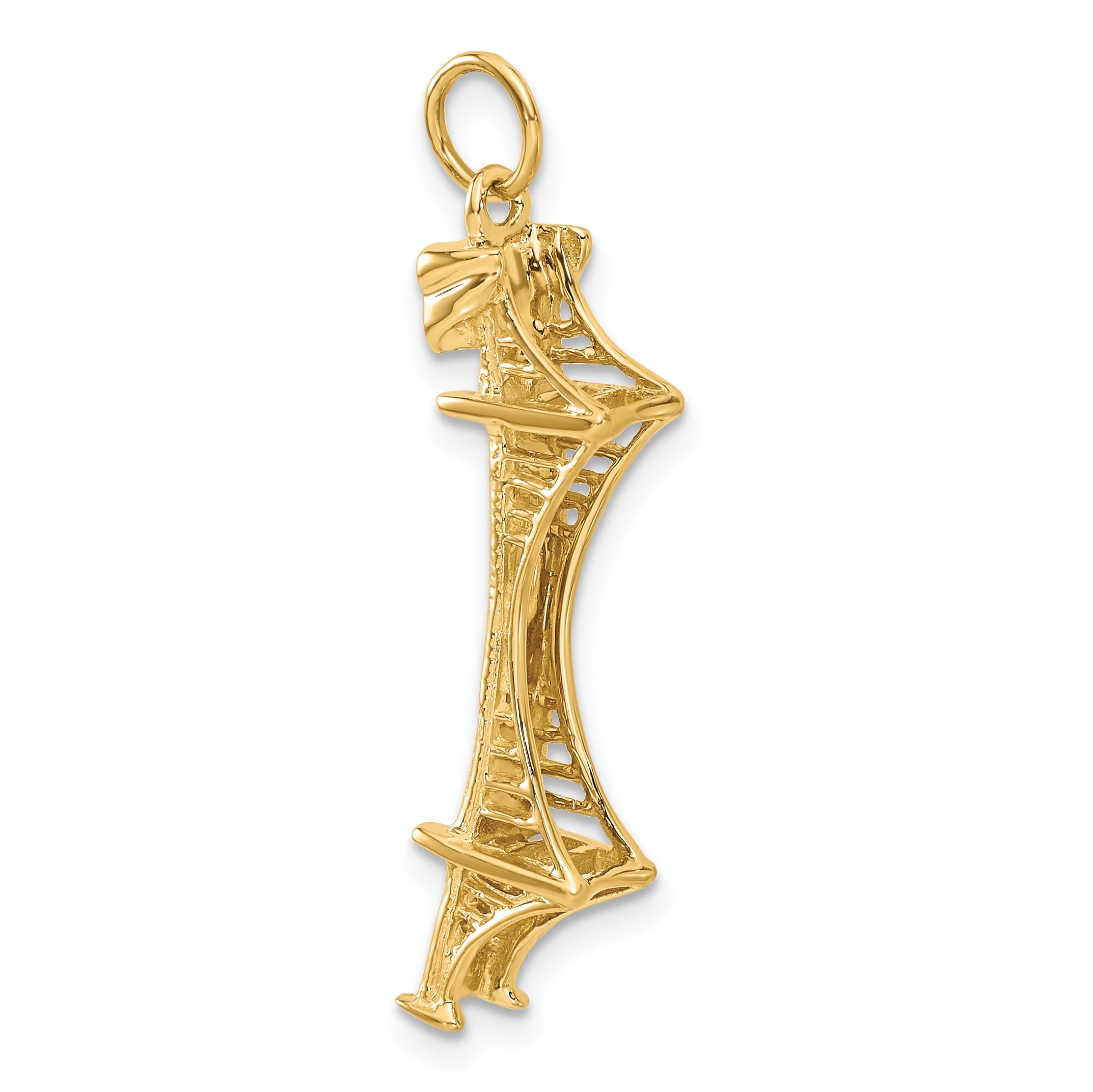 14k Yellow Gold 14k 3D Golden Gate Bridge Charm