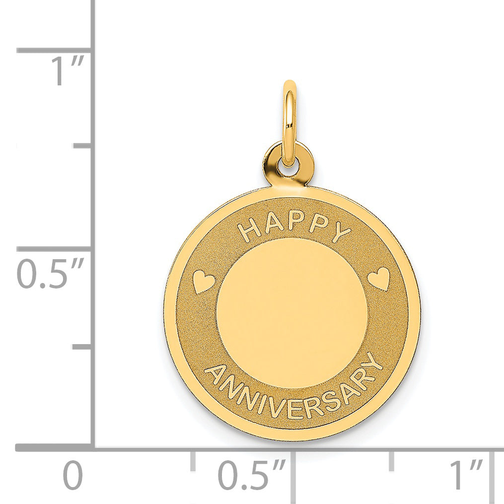 14k Yellow Gold 14K HAPPY ANNIVERSARY Charm
