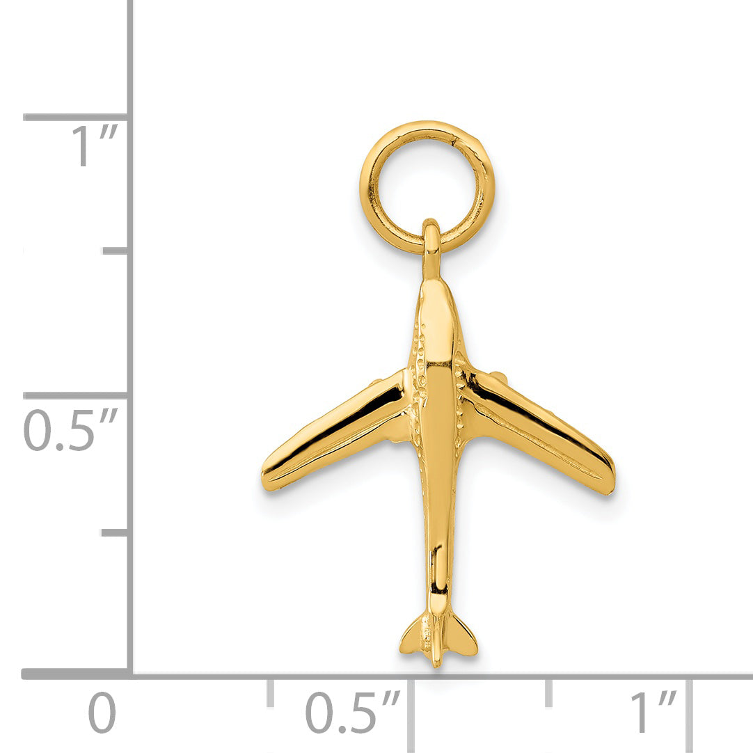 14k Yellow Gold 14k 3D Jet Charm