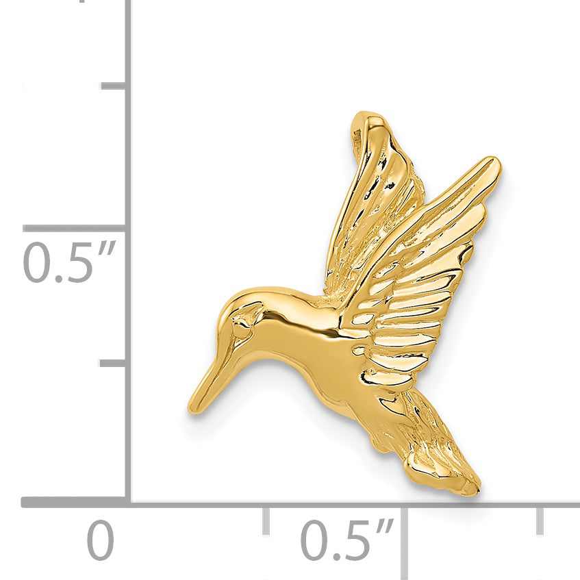14k Yellow Gold 14k Hummingbird Chain Slide