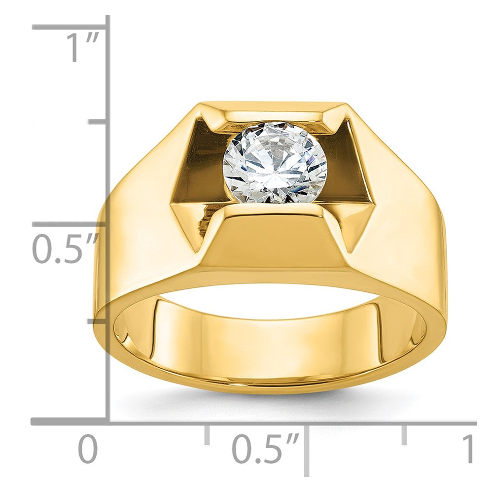 14k Yellow Gold 1 Ct. Lab Grown Diamond VS/SI+ G+ Men's Ring
