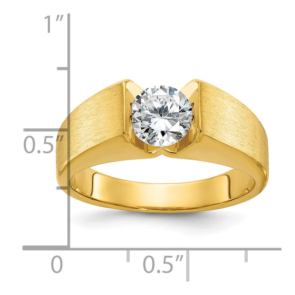 14k Yellow Gold 1 Ct. Lab Grown Diamond VS/SI+ G+ Men's Ring