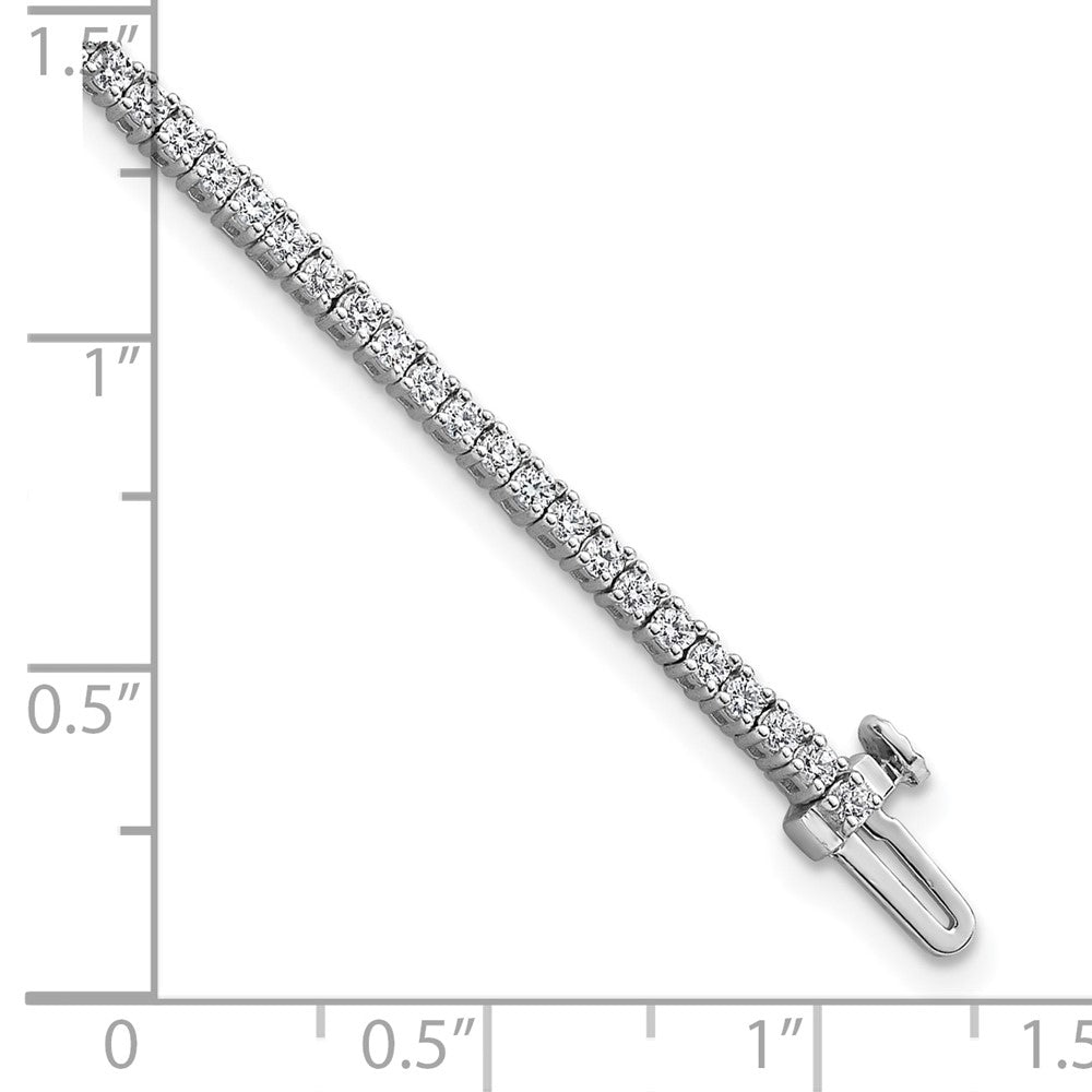 14K White Gold 2 Carat Lab Grown Diamond Vs+ F+ Complete Tennis Bracelet