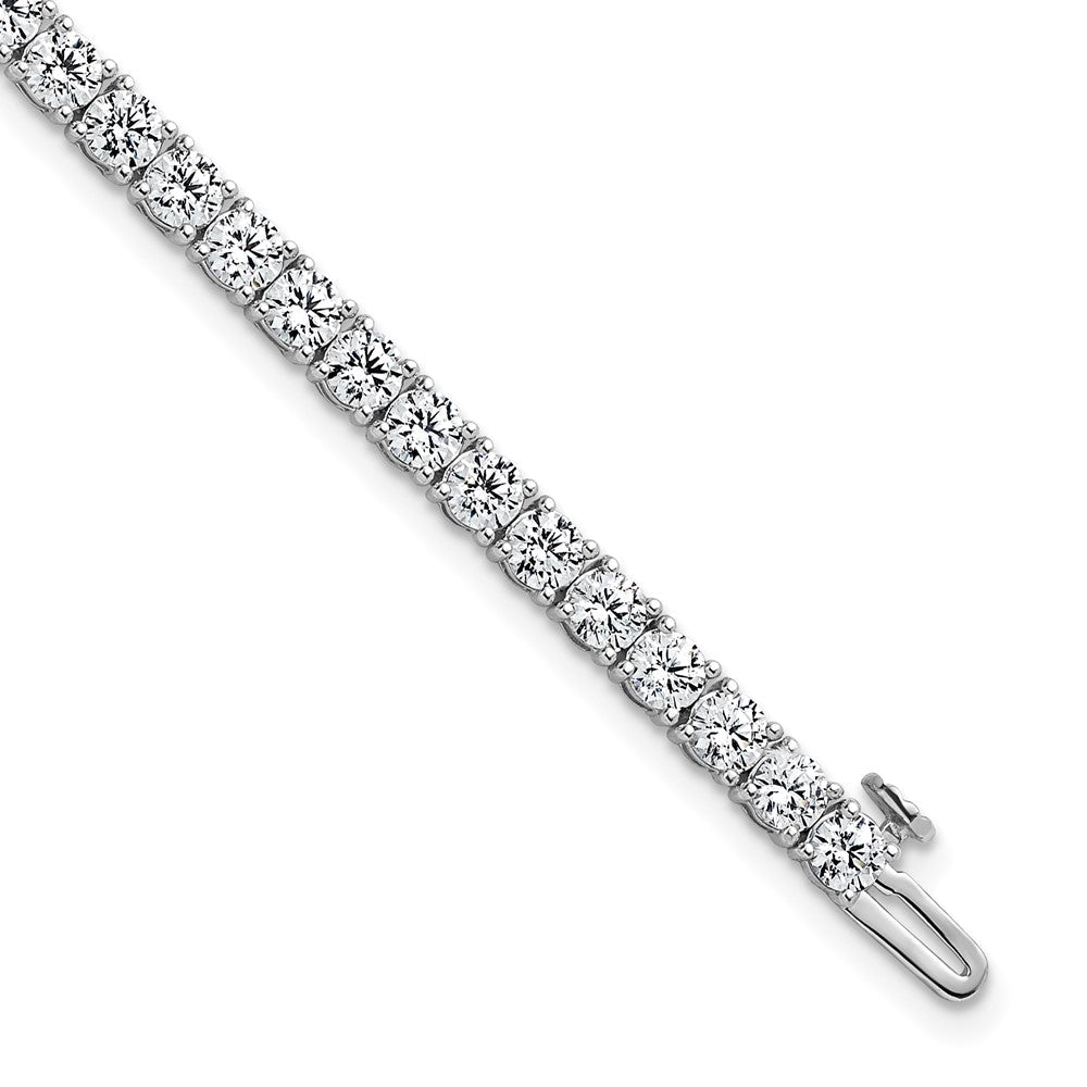 14k White Gold 7 Ct. Lab Grown Diamond VS/SI+ G+ Tennis Bracelet 7 Inch