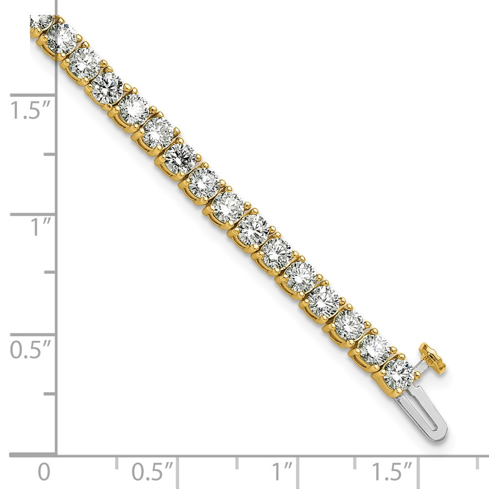 14k Yellow Gold 7 Ct. Lab Grown Diamond VS/SI+ G+ Tennis Bracelet