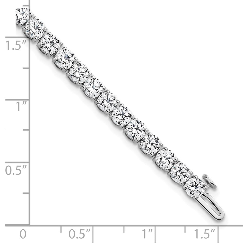 14K White Gold 10 Carat Lab Grown Diamond Vs+ F+ Complete Tennis Bracelet