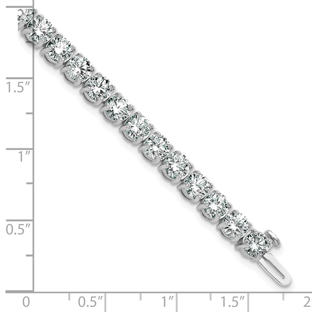 14K White Gold 14 Carat Lab Grown Diamond Vs+ F+ Complete Tennis Bracelet