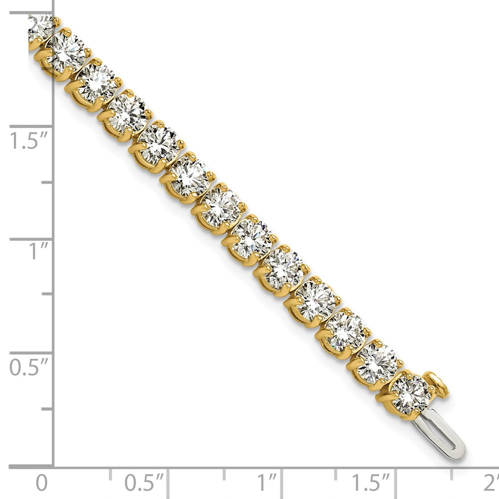 14k Yellow Gold 14 Ct. Lab Grown Diamond VS/SI+ G+ Tennis Bracelet