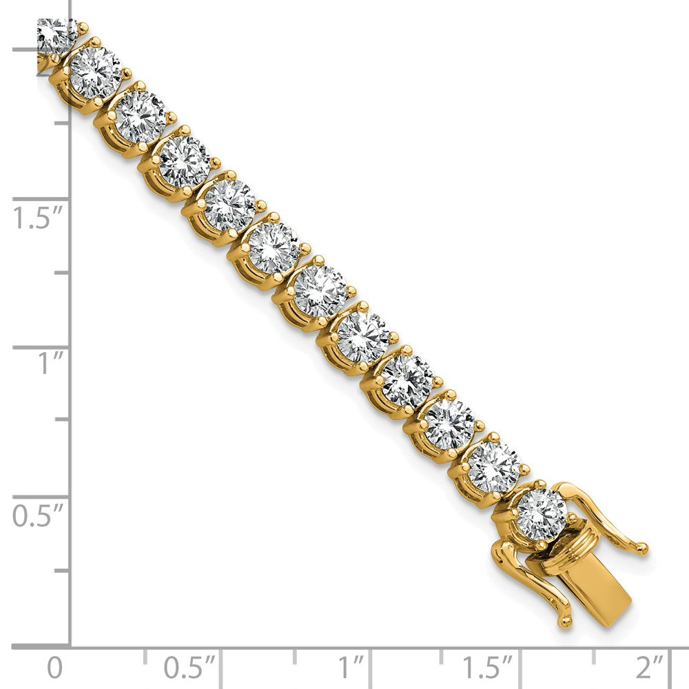 14k Yellow Gold 11 1/8 Ct. Lab Grown Diamond VS/SI+ G+ Tennis Bracelet