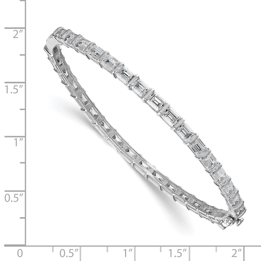 14K White Gold True Origin 7 5/8 Carat Lab Grown Diamond Vs+ F+ 7.5 Inch Bangle