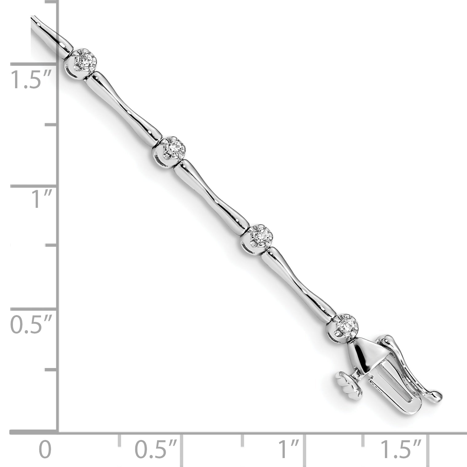 10K White Gold Diamond Bracelet