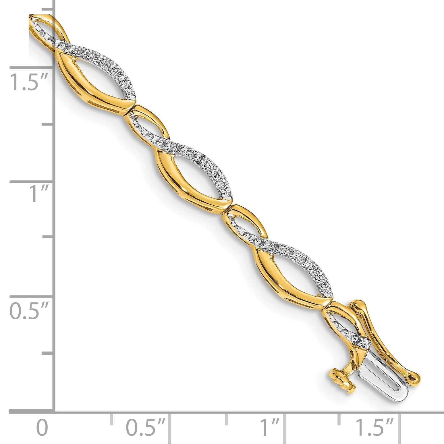 10K Yellow Gold Diamond Bracelet