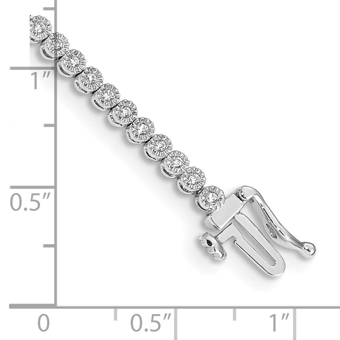 10K White Gold Diamond Tennis Bracelet