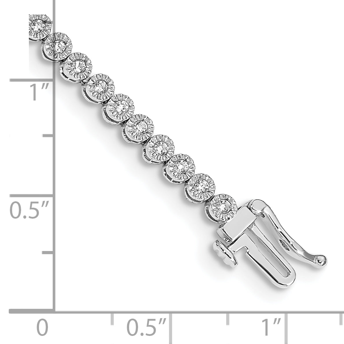 10K White Gold Diamond Tennis Bracelet