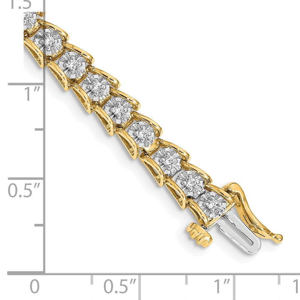 14k Yellow Gold Lab Grown Diamond VS/SI FGH Bracelet