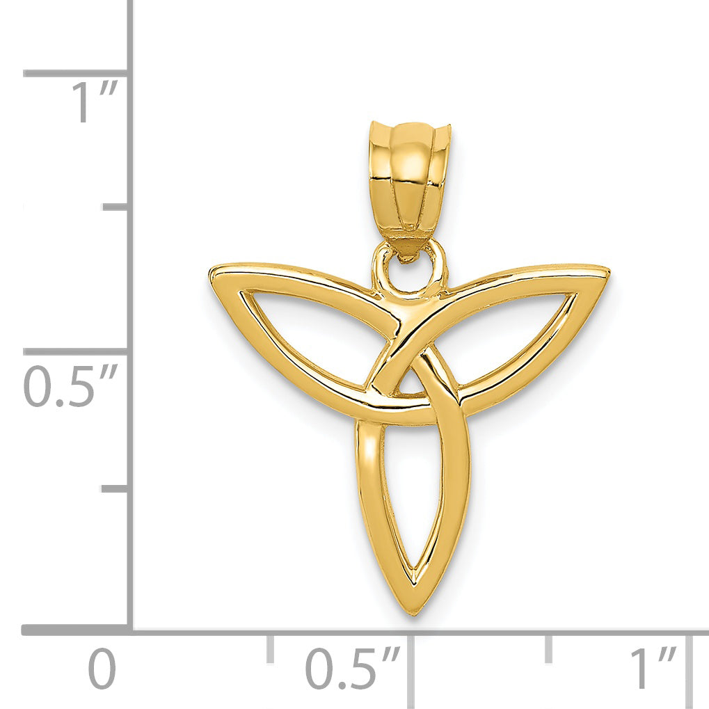 14K Yellow Gold Trinity Symbol Charm