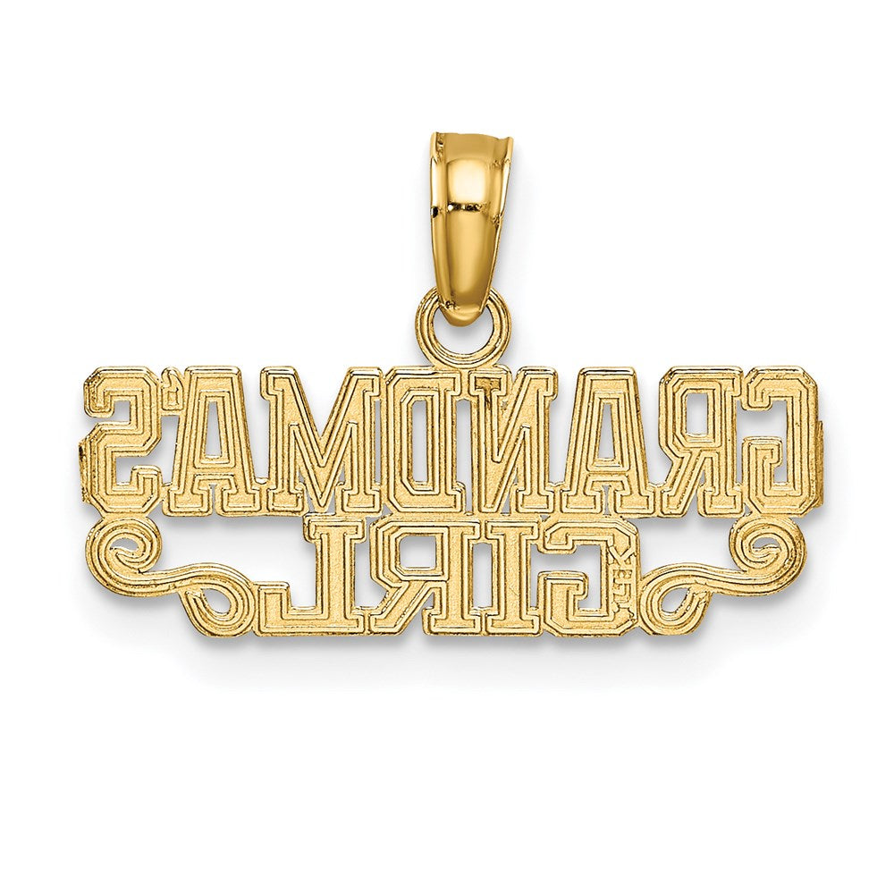 14K Yellow Gold Grandma'S Girl Charm