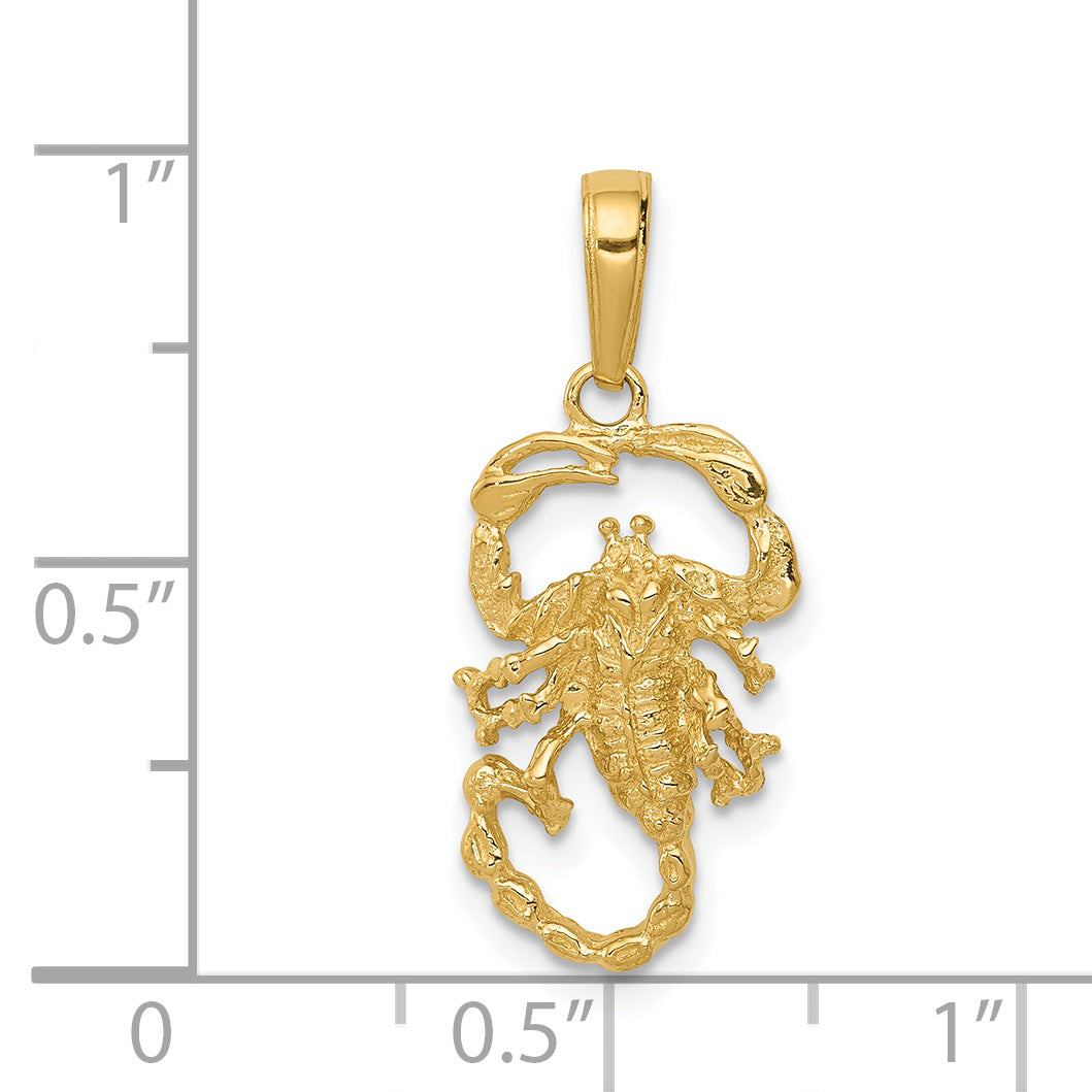 14K Yellow Gold Scorpion Charm