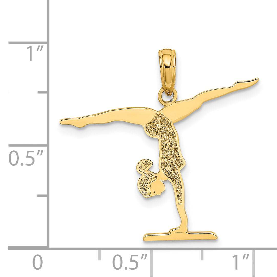 14K Yellow Gold Gymnastics Floor Charm