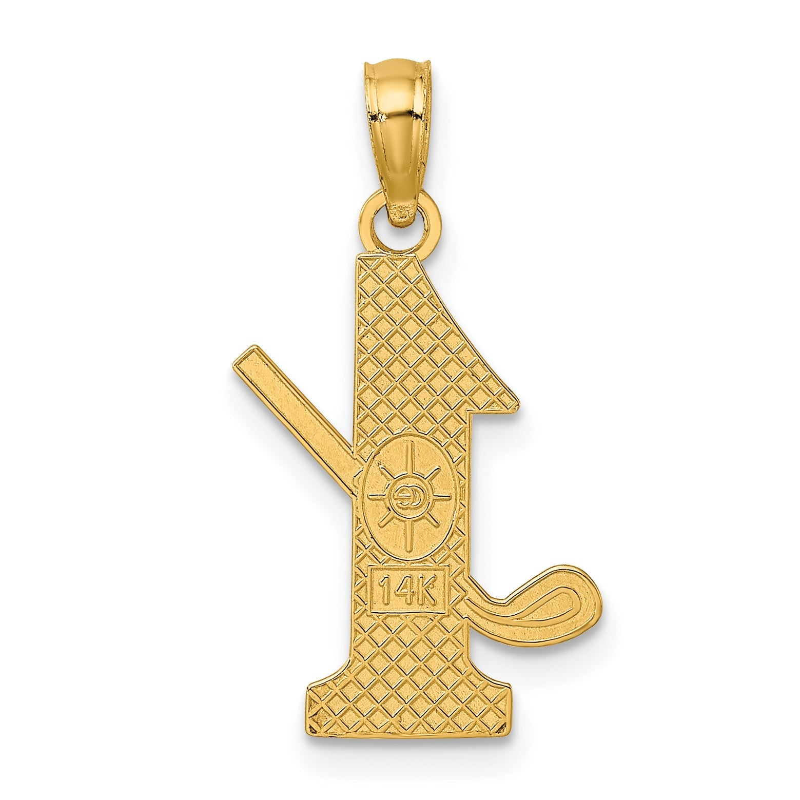 14K Yellow Gold Golf Club And Ball On #1 Charm