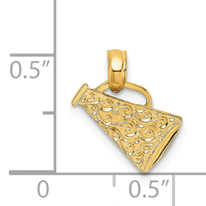 14K Yellow Gold Megaphone With Handle Charm
