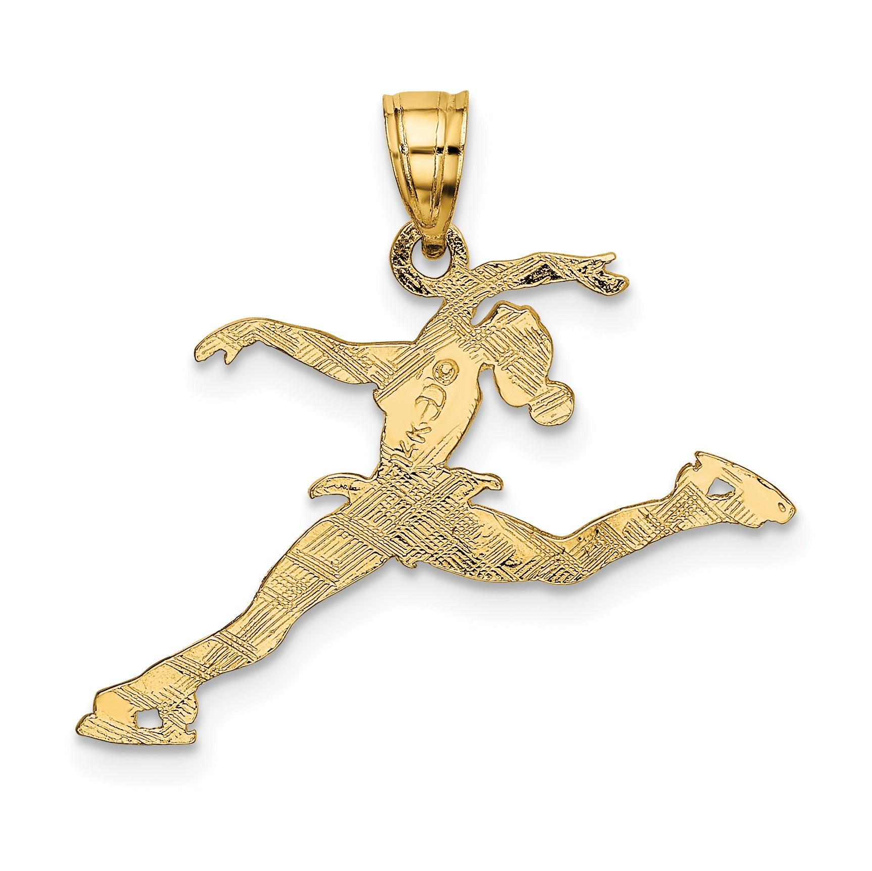 14K Yellow Gold Ice Skater Jumping Charm
