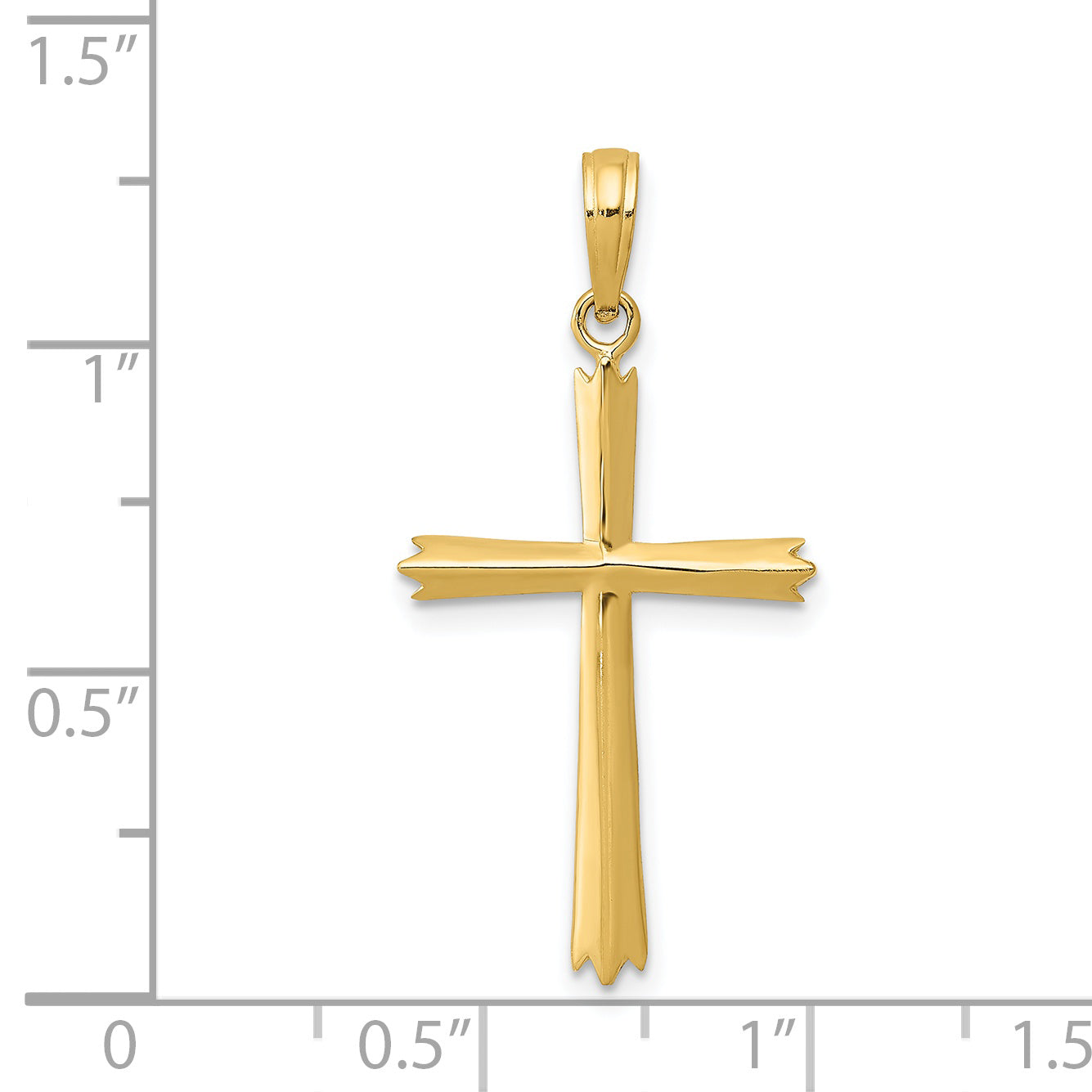 14K Yellow Gold Cross Pendant