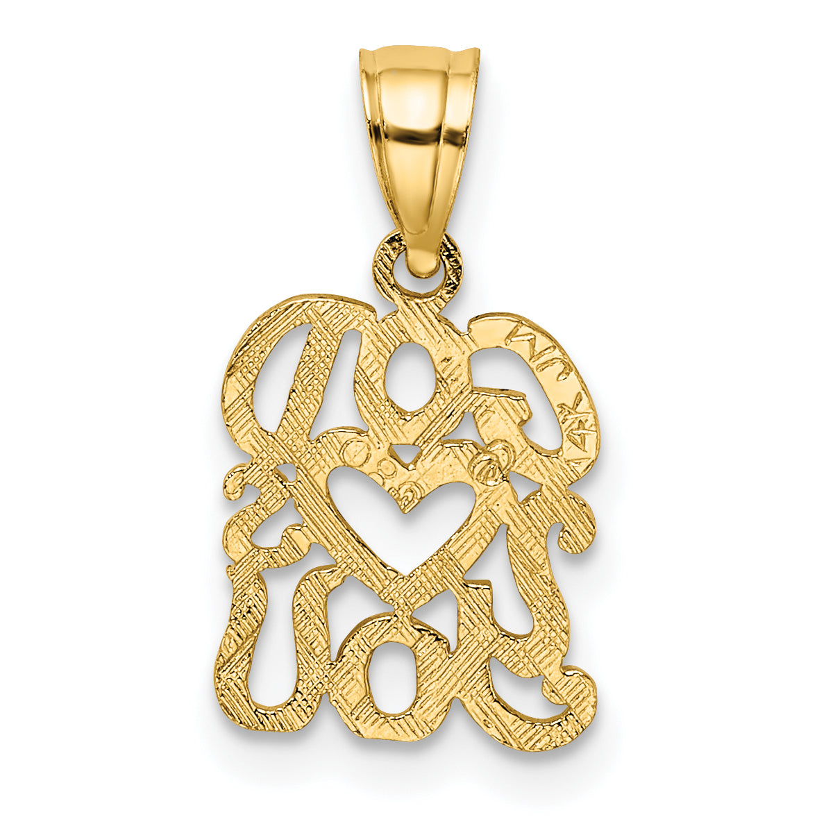 14K Yellow Gold God Hearts You Charm