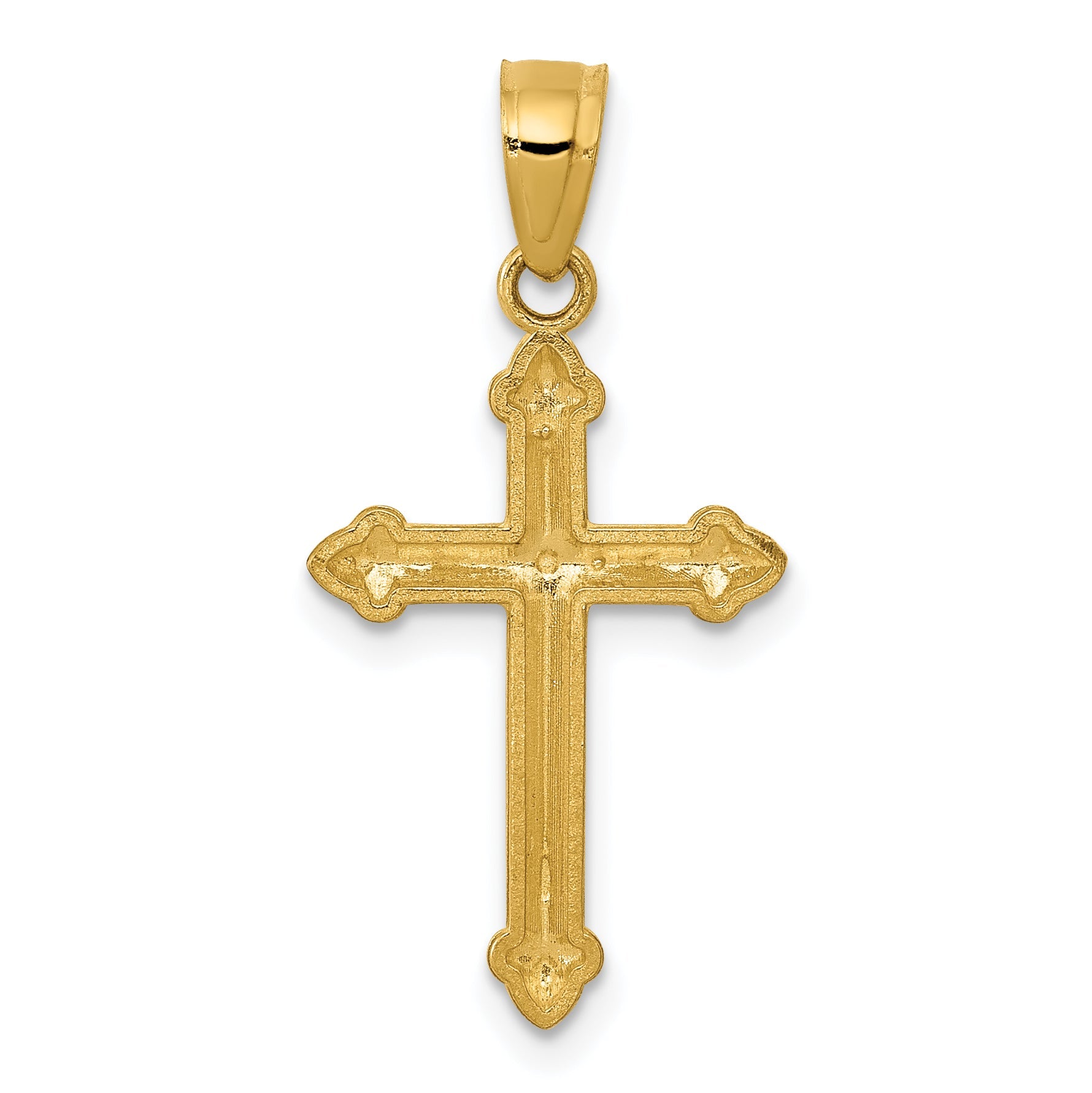 14K Yellow Gold Passion Cross Pendant