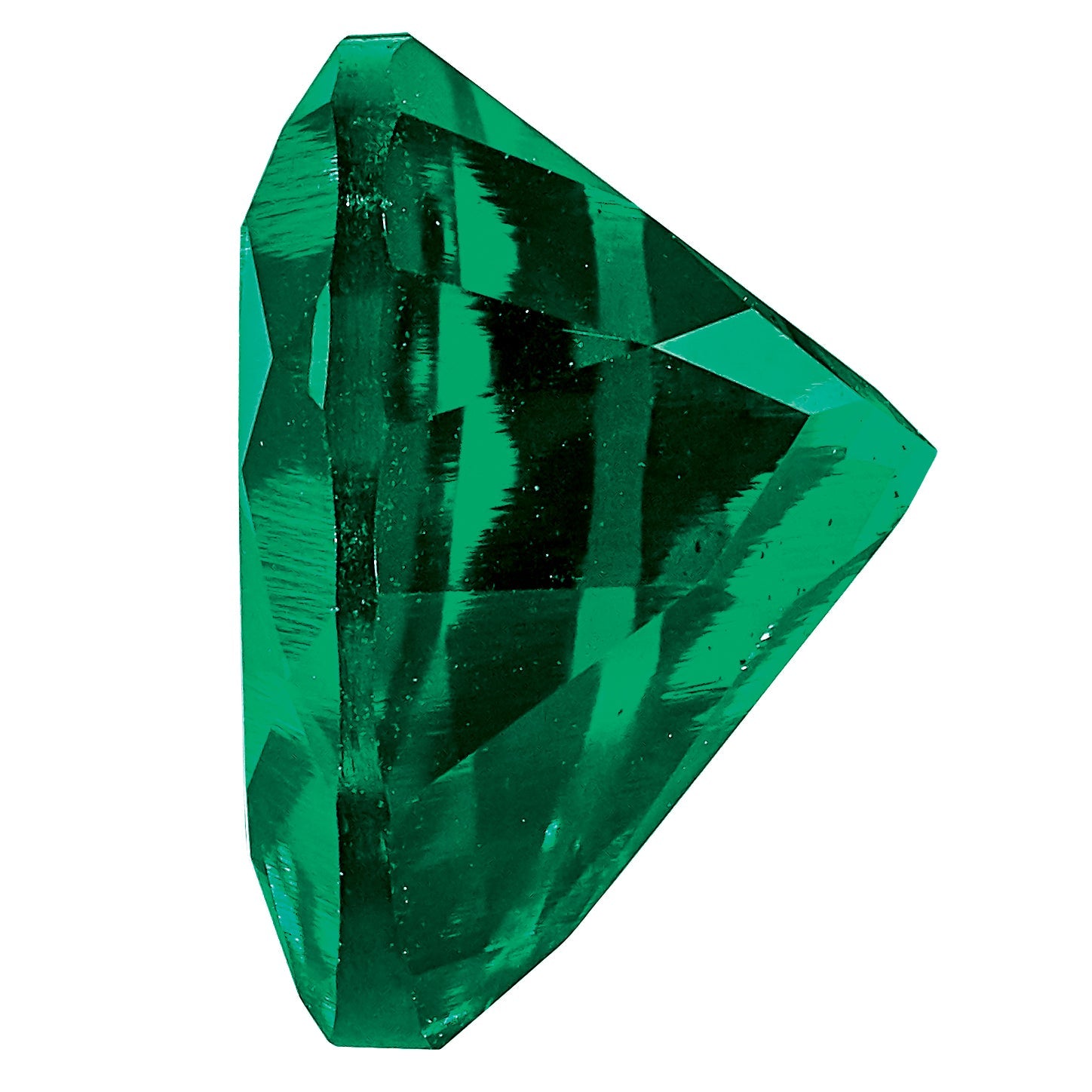 Gemstone Created Emerald 4mm Heart