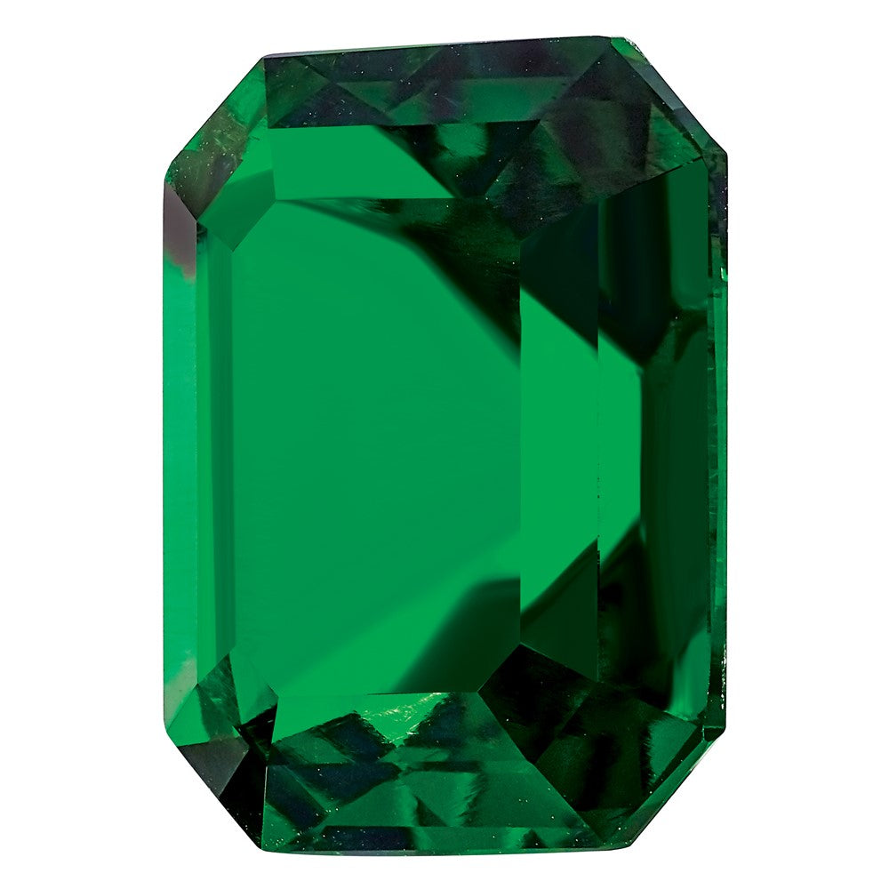 Gemstone Created Emerald 9X7mm Cut