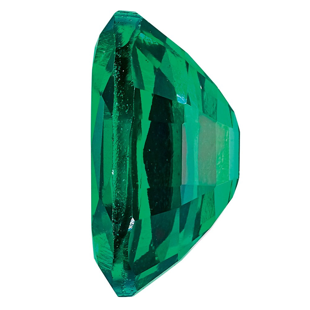 Gemstone Created Emerald 9X7mm Oval