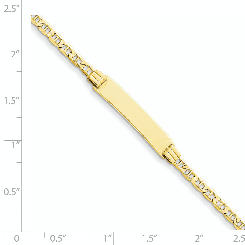 7 Inch 14K Anchor Id Bracelet