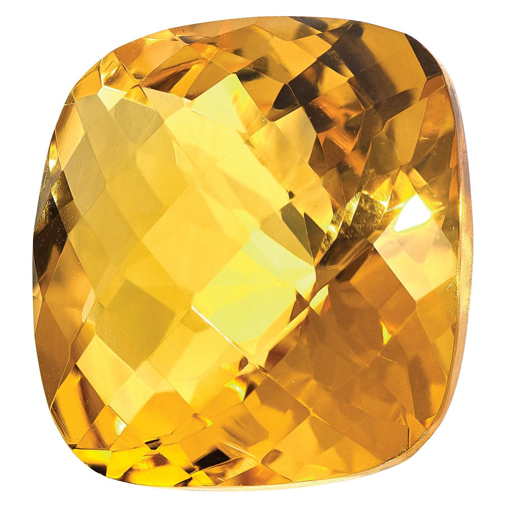 Gemstone Citrine Aa Quality 7mm Antique Cushion Checkerboard