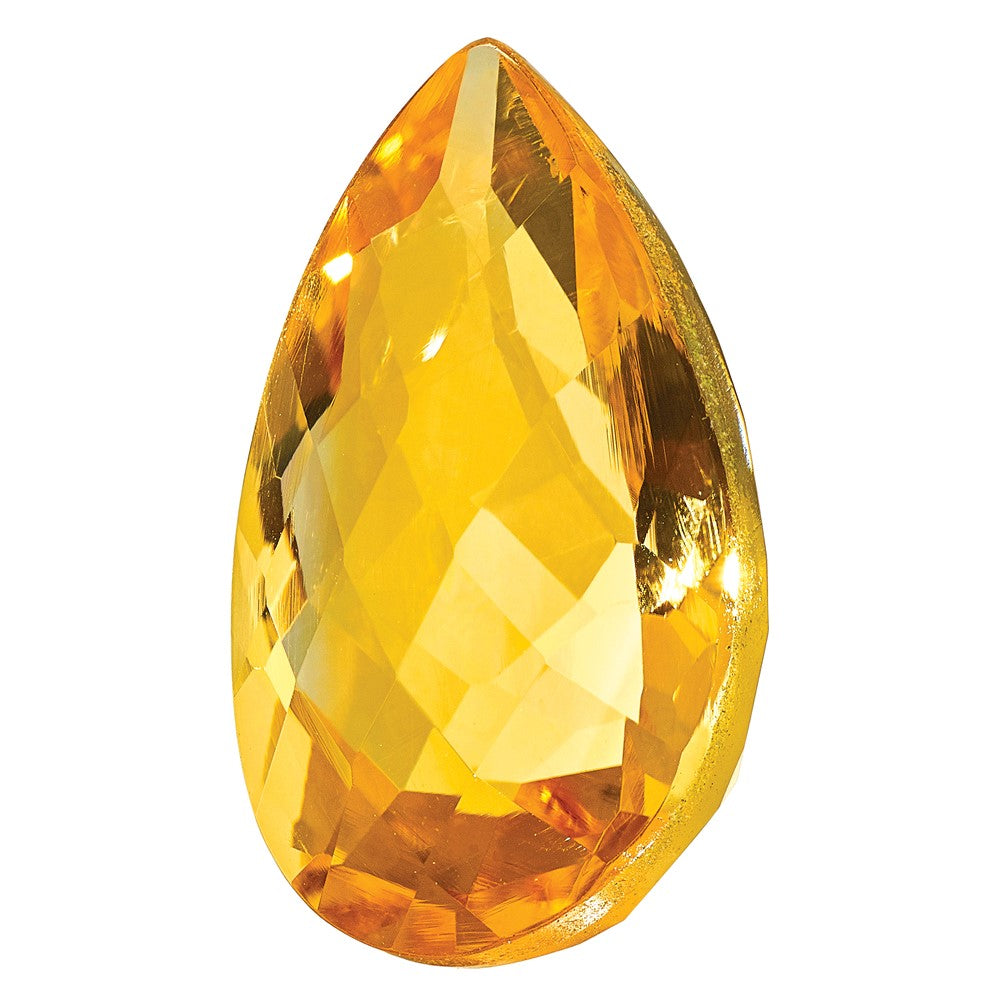Gemstone Citrine Aa Quality 8X5mm Pear Checkerboard