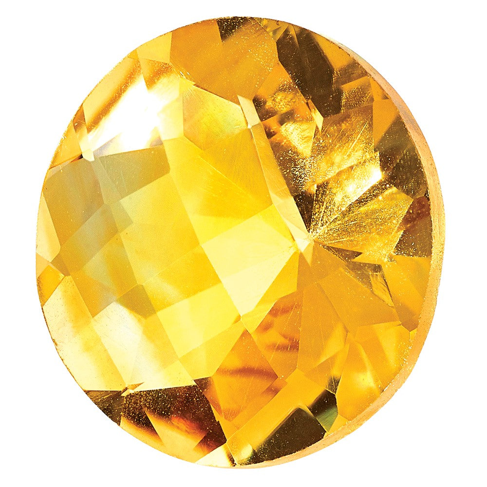Gemstone Citrine Aa Quality 6mm Round Checkerboard