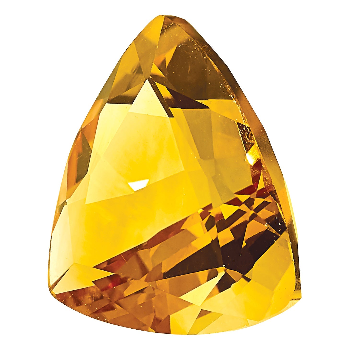 Gemstone Citrine Aa Quality 10mm Trillion