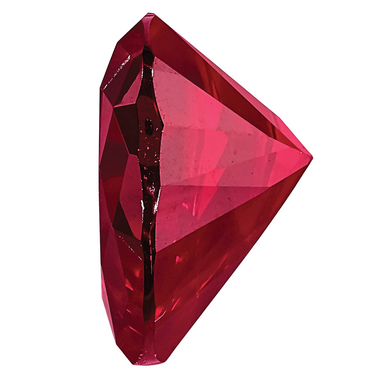 Gemstone Created Ruby 8mm Heart