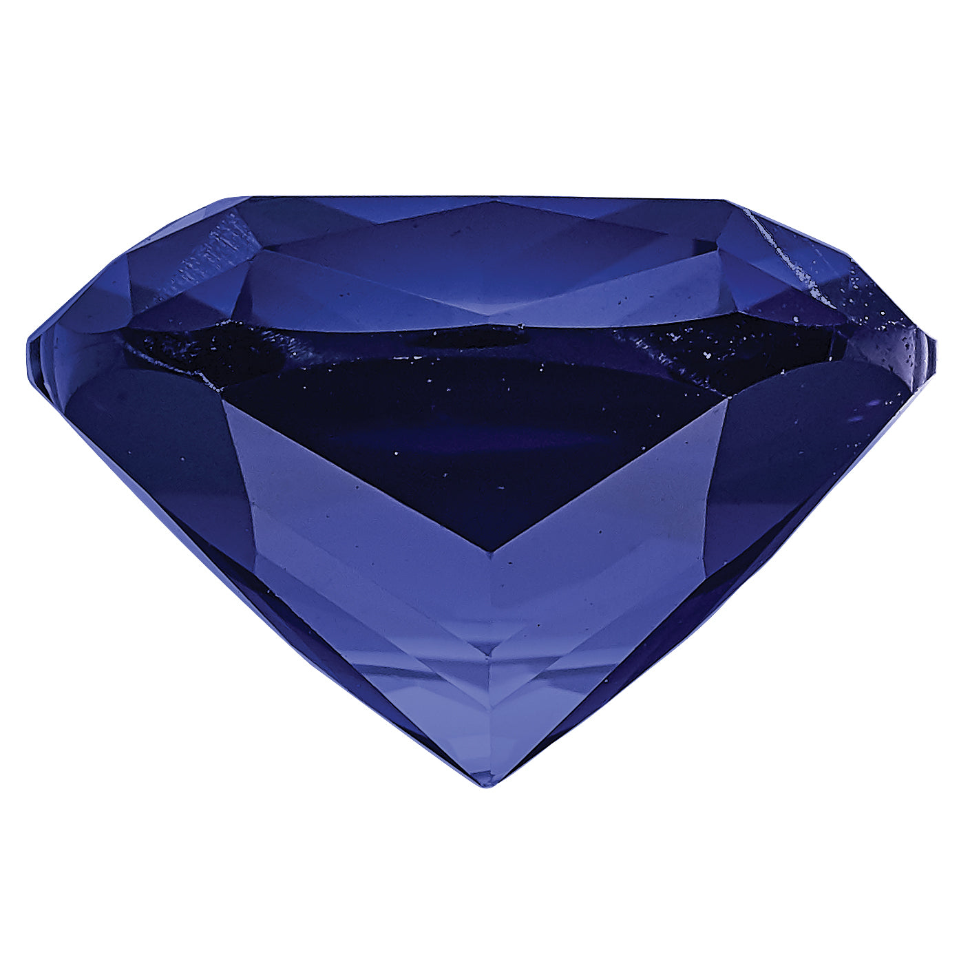 Gemstone Created Blue Sapphire 7mm Antique Cushion